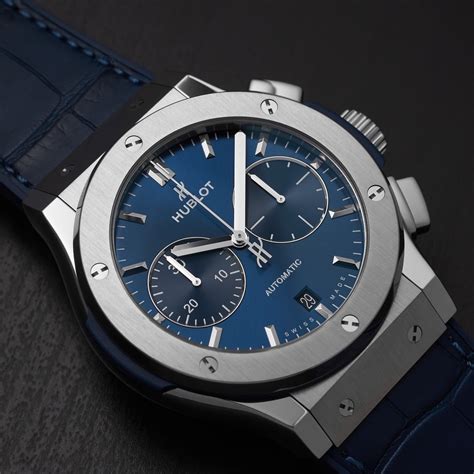 hublot classic fusion chronograph blue dial 45mm titanium|Hublot classic fusion automatic 45mm.